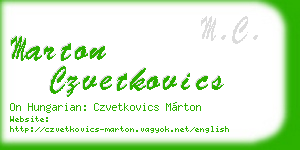 marton czvetkovics business card